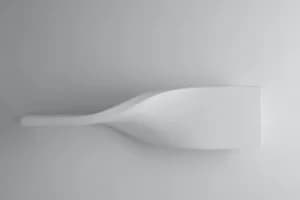 Image of Piroette Flush Paintable Plaster Wall Light, White, R7S