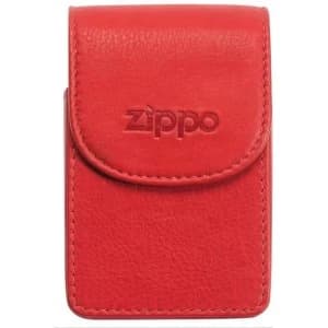 Image of Zippo Leather Cigarette Case Red