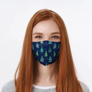 Image of Christmas Trees Face Covering - Large
