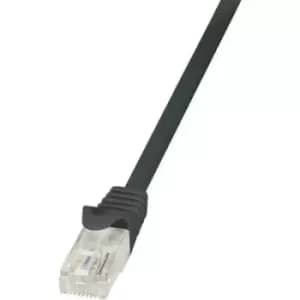 Image of LogiLink CP2073U RJ45 Network cable, patch cable CAT 6 U/UTP 5m Black incl. detent