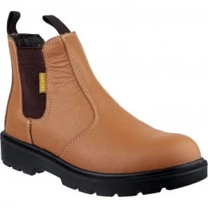 Image of Amblers Mens Safety FS115 Dual Density Pull On Chelsea Safety Boots Tan Size 10
