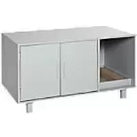 Image of PawHut Cat Litter Box D31-016GY