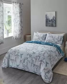 Image of Cotton Traders Midnight Garden Duvet Set in Blue