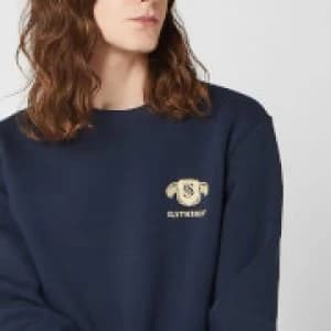 Image of Harry Potter Slytherin Unisex Embroidered Sweatshirt - Navy - 3XL