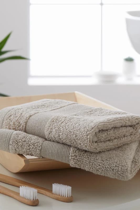 Image of CATHERINE LANSFIELD Catherine Lansfield Anti-Bacterial 100% Cotton Face Cloth, Natural, 2 Pack TW/55660/W/FC2/NT