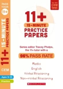 Image of 11+ 15-Minute Practice Papers for the CEM Test Ages 9-10