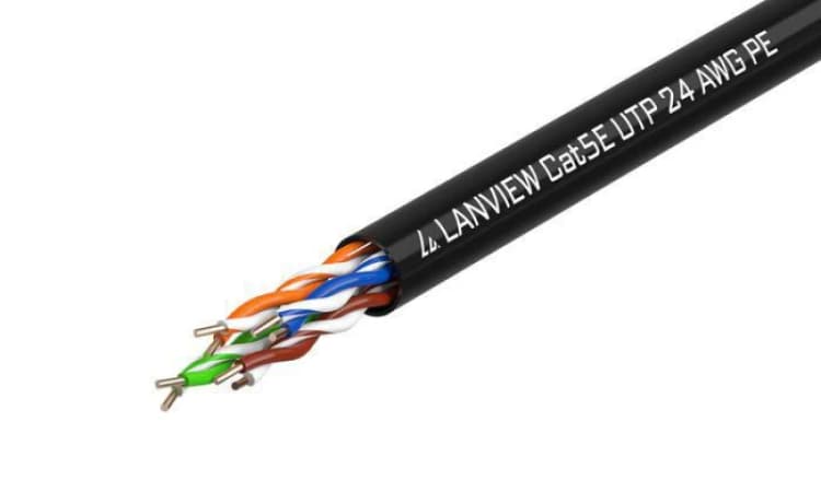 Image of Lanview LVN122149 networking cable Black 305 m Cat5e U/UTP (UTP)