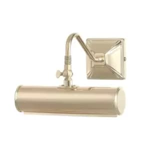 Image of Single Bulb Picture Light Highly Polished Brass Finish LED E14 40W Bulb d02061