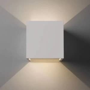 Image of LED 1 Light Up & Down Wall Light Plaster
