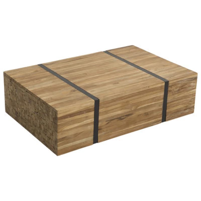Image of Beliani Coffee Table Gander Teak Wood Brown