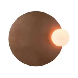 Image of Larissa Lighting - Larissa Mandria Sconce Wall Lamp 1 Light Metal-Glass