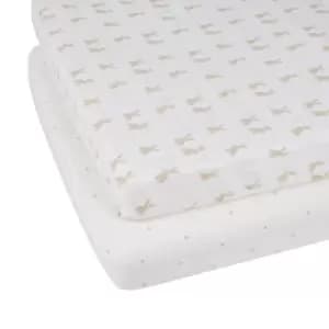 Image of Ickle Bubba Bunnychino Cot Bed Sheets (2 Pack)