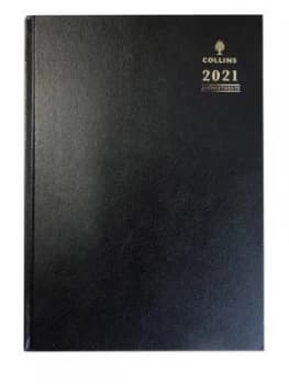 Image of Collins A40 A4 Week to View Appointments 2021 Diary Black