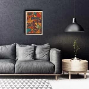 Image of KCT-018 Multicolor Decorative Framed MDF Painting