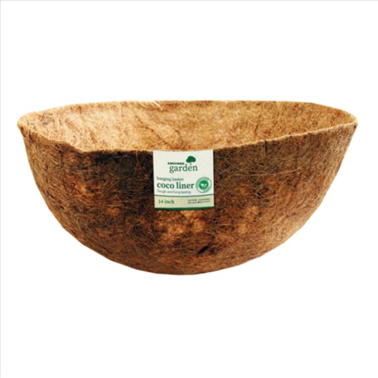 Image of Kingfisher 14" Bowl Shaped Coco Hanging Basket Liner