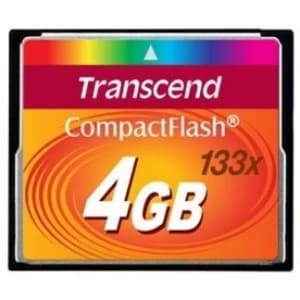 Image of Transcend 4GB 133X CompactFlash Card TS4GCF133