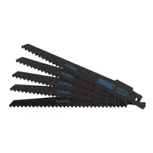 Image of Draper 43426 5pk BiM Reciprocating Saw Blades for Plaster Cutting 150mm 6tpi