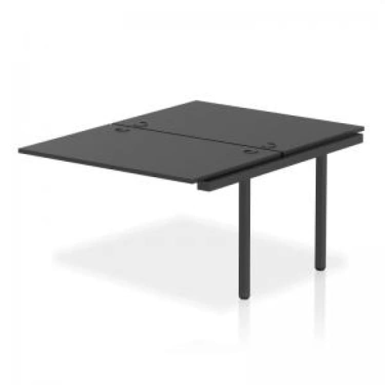 Image of Impulse Impulse Bench B2B Ext Kit 1200 Black Frame Office Bench Desk Black IMBXT12BLKB