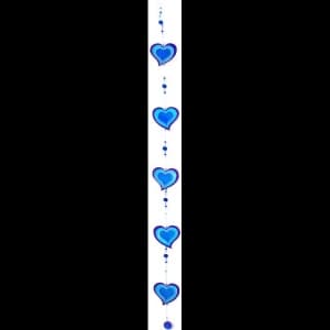 Image of Purple & Blue String Of Hearts
