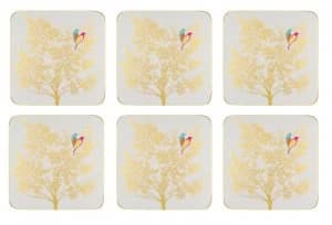 Image of Sara Miller for Portmeirion Chelsea Coaster Grey Set of 6 Grey