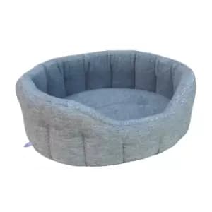 Image of P&L Basket Weave Dog Bed Medium Grey