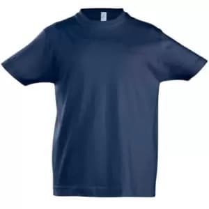 Image of SOLS Kids Unisex Imperial Heavy Cotton Short Sleeve T-Shirt (2yrs) (French Navy)