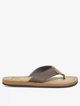 Image of Barbour Toeman Flip Flops, Green, Size 9, Men
