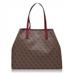 Image of Guess Guess Large Logo Tote Vikky Bag - Coal COA