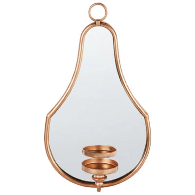 Image of Beliani Wall Candle Holder Bazarnes Metal 45cm Gold