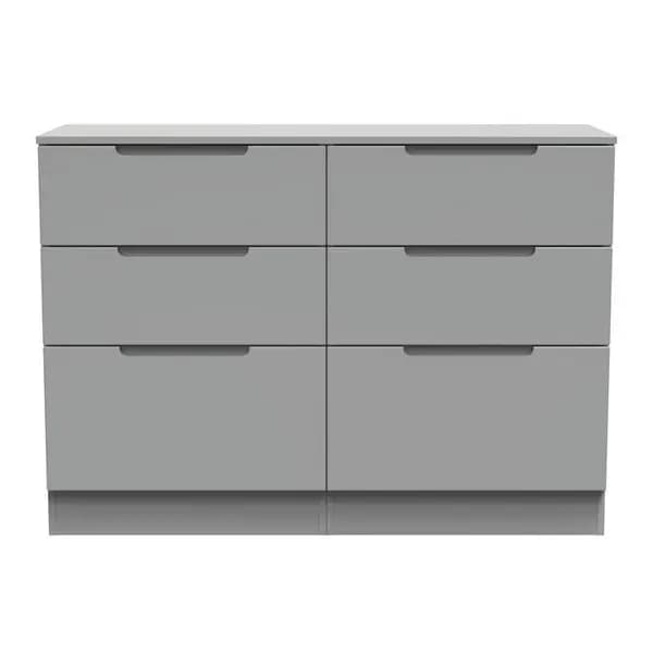 Image of Other Milan 6 Drawer Chest - Ready Assembled Chest of Drawers Large Grey 84286002140