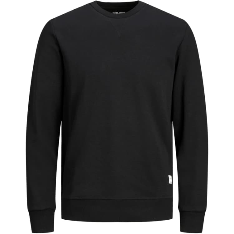 Image of Jack and Jones Basic Crew Sweatshirt Black male 2XL