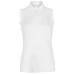 Image of Slazenger Sleeveless Polo Shirt Ladies - White
