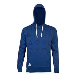 Image of Sony - Icons All-Over Print Mens Small Hoodie - Blue