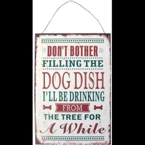 Image of Dog Dish Christmas Sign