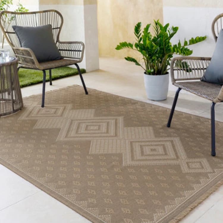 Image of Livabliss Cottage Tan Machine Washable Jute Oranos Area Rug 158 X 213cm - Easy Care, Non Shedding, Ideal For Living Room & Bedroom
