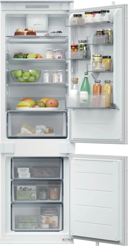 Image of Hoover H-FRIDGE 400 HONBQL3518EVK-UK WiFi Connected 177cm 70/30 Integrated Fridge Freezer with Sliding Door Hinge - White - E Rated