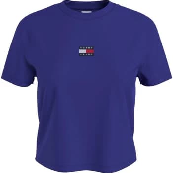 Image of Tommy Jeans Tommy Jeans Centre Badge T Shirt - Court Blue