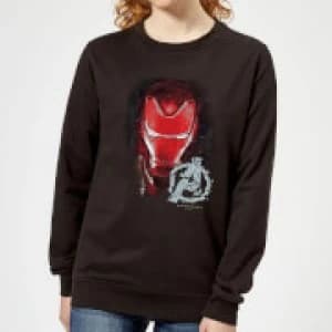 Image of Avengers Endgame Iron Man Brushed Womens Sweatshirt - Black