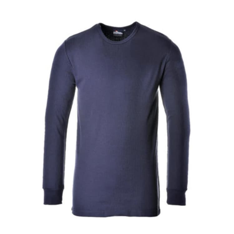 Image of Portwest Thermal Long Sleeve T Shirt B123NARXXXL Colour: Navy