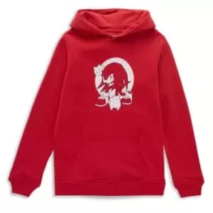Image of Sonic The Hedgehog Knuckles Pose Kids Hoodie - Red - 9-10 Years