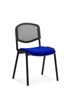 Image of ISO Black Frame Mesh Back Bespoke Colour Fabric - (Min Order Qty X 4) Admiral Blue