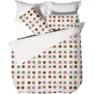 Image of Linen House Haze Duvet Cover Set (King) (Pink/Sand) - Pink/Sand