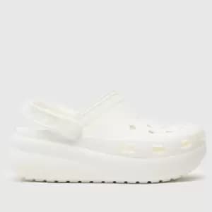 Image of Crocs White Classic Cutie Clog Girls Youth Sandals