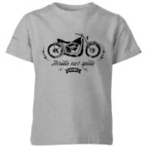 Image of Smiley Thrills Not Spills Kids T-Shirt - Grey - 11-12 Years