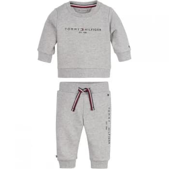 Image of Tommy Hilfiger Essential Crew Neck Jogger Set - Grey P01