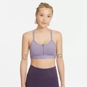 Image of Nike DriFit Indy Zip Bra Womens - Purple