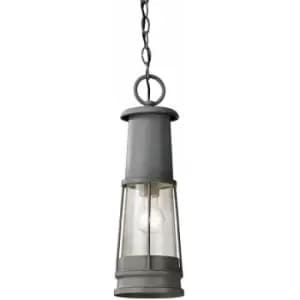 Image of Loops - IP23 1 Bulb Chain Lantern Storm Cloud LED E27 100W