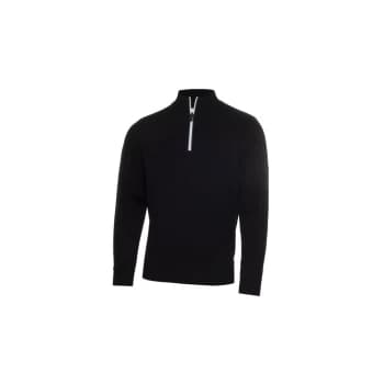 Image of Calvin Klein Half Zip Lined Sweater - Black - L