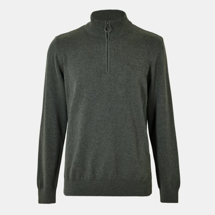 Image of Barbour Cotton Half-Zip Jumper - Green Green 2XL