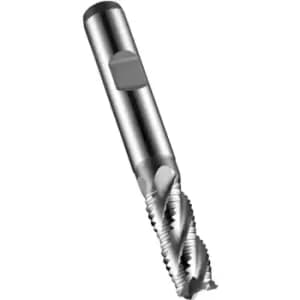 Image of C407 9.00MM HSS-E Flatted Shank Multi Flute Roughing End Mill DIN 844 K